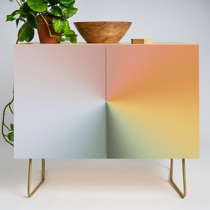 Line Gradient / Xanadu & Grey Asparagus Credenza Gallery Image 1