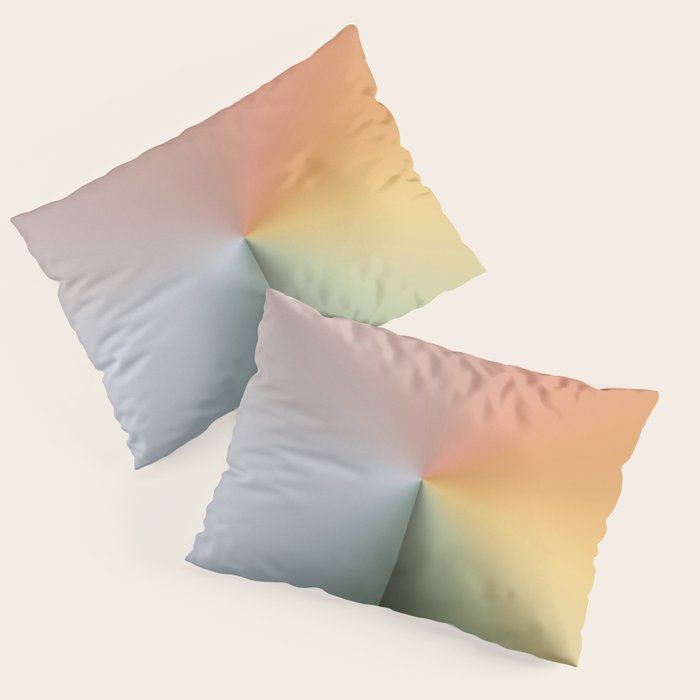 Line Gradient / Xanadu & Grey Asparagus Pillow Sham Gallery Image 3