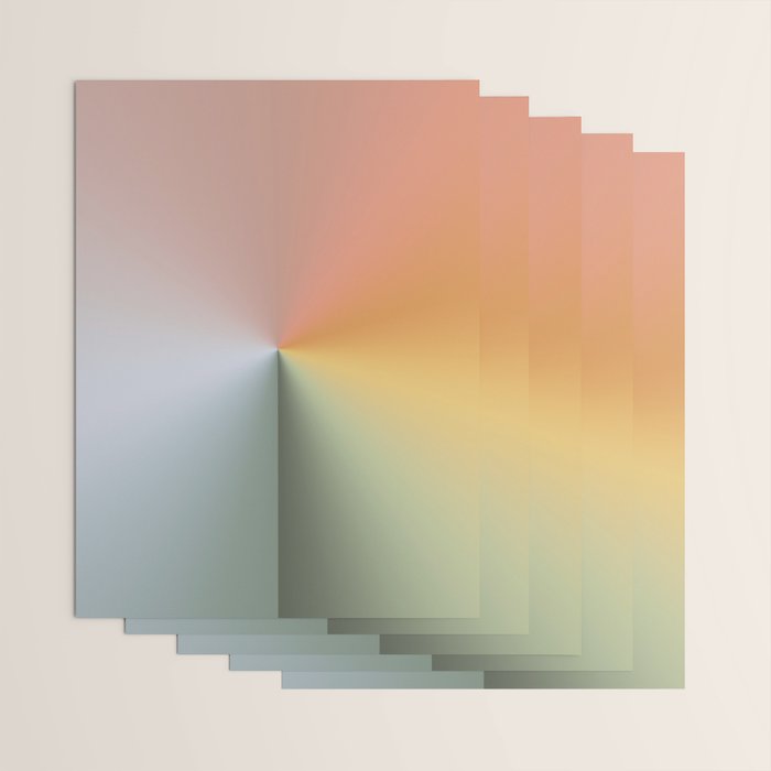 Line Gradient / Xanadu & Grey Asparagus Wrapping Paper Gallery Image 3