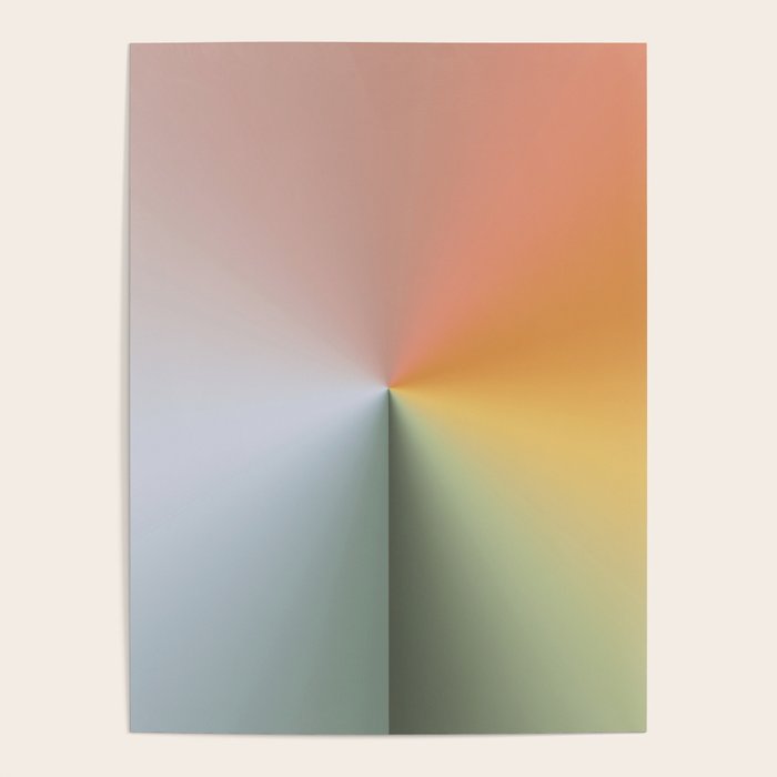 Line Gradient / Xanadu & Grey Asparagus Poster Gallery Image 4