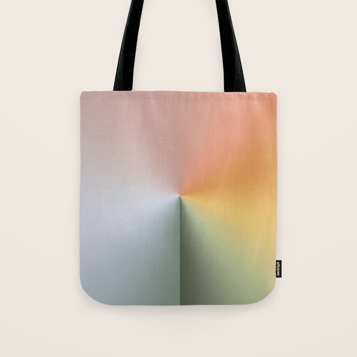 Line Gradient / Xanadu & Grey Asparagus Tote Bag Gallery Image 1
