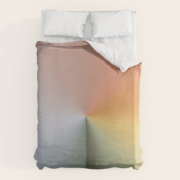 Line Gradient / Xanadu & Grey Asparagus Duvet Cover Gallery Image 6
