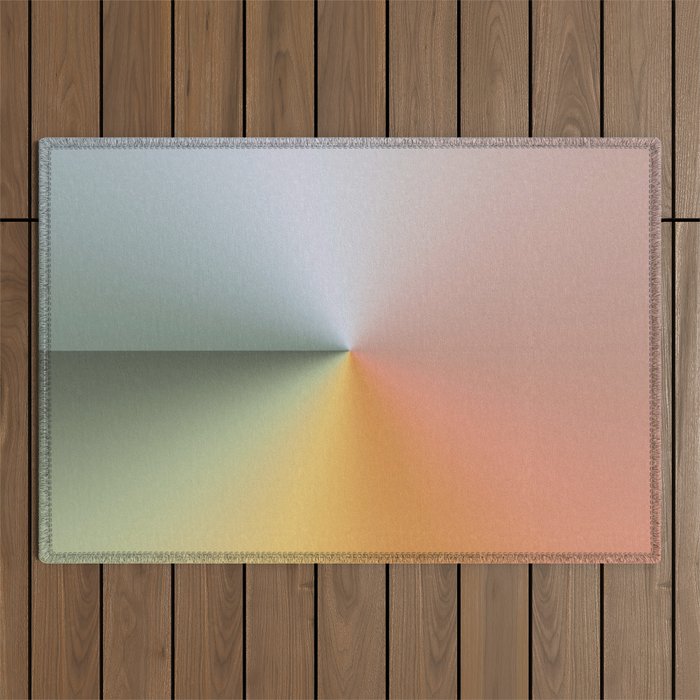 Line Gradient / Xanadu & Grey Asparagus Outdoor Rug Gallery Image 1