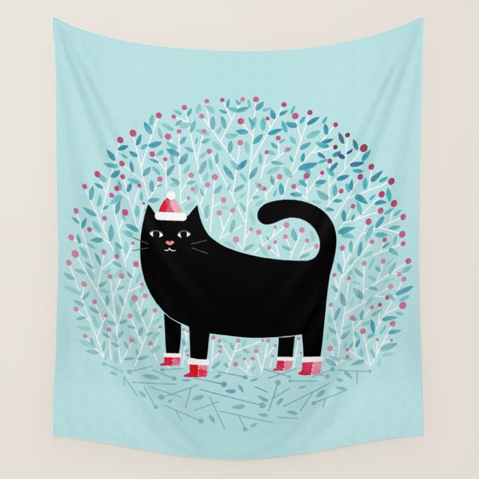 Santa Paws Wall Tapestry Gallery Image 1