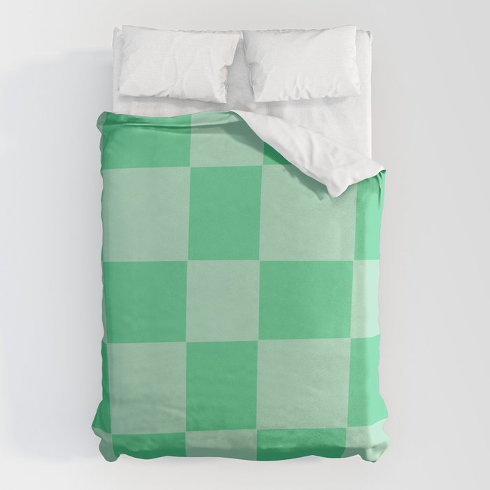 Watermelon Green Checkerboard  Duvet Cover Gallery Image 1
