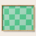 Watermelon Green Checkerboard  Serving Tray Gallery Image 1