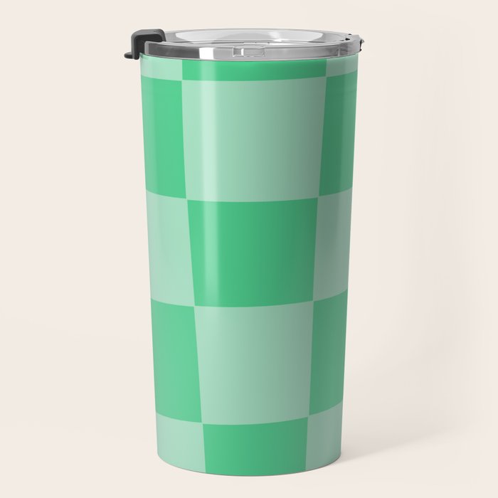 Watermelon Green Checkerboard  Travel Mug Gallery Image 3