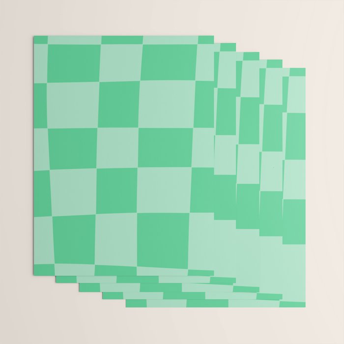 Watermelon Green Checkerboard  Wrapping Paper Gallery Image 3