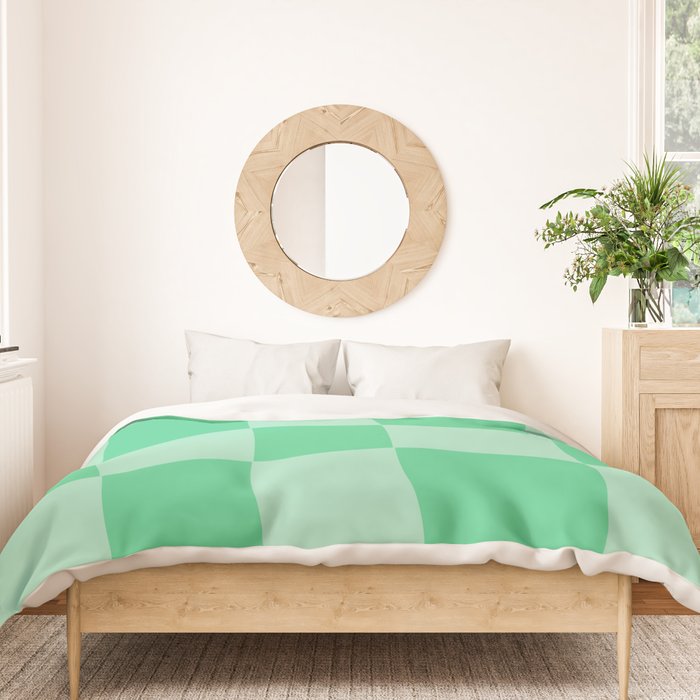 Watermelon Green Checkerboard  Duvet Cover Gallery Image 3