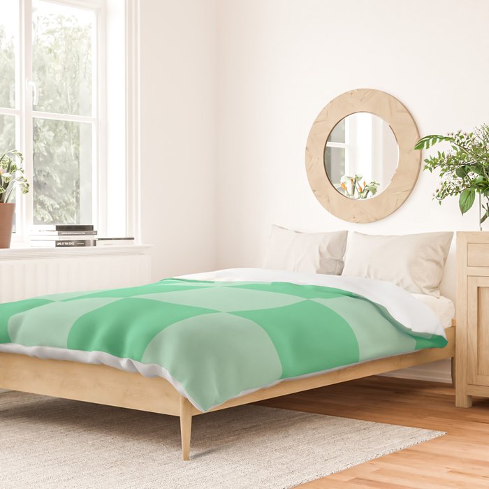 Watermelon Green Checkerboard  Duvet Cover Gallery Image 2