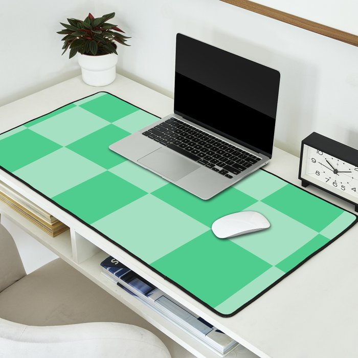 Watermelon Green Checkerboard  Desk Mat Gallery Image 2