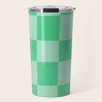 Watermelon Green Checkerboard  Travel Mug Gallery Image 1
