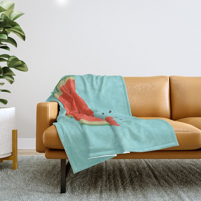 Don't let the seed stop you from enjoying the watermelon Throw Blanket Gallery Image 1