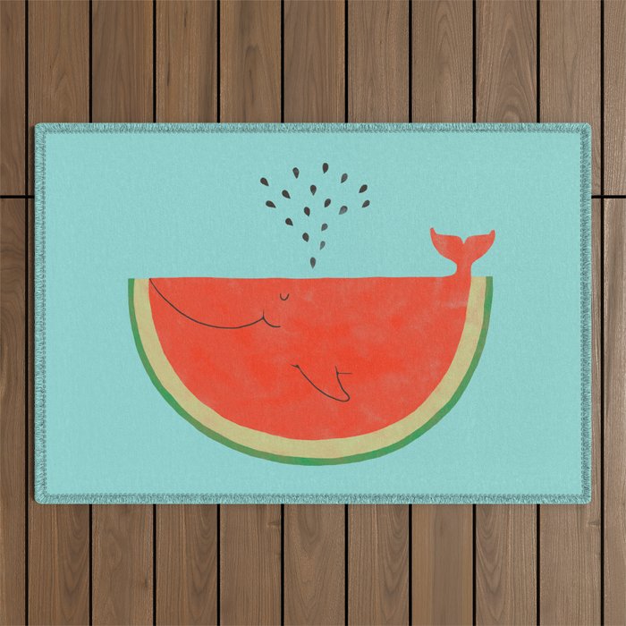 Don't let the seed stop you from enjoying the watermelon Outdoor Rug Gallery Image 1