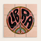 Libra Peace Sign Wood Wall Art Gallery Image 1