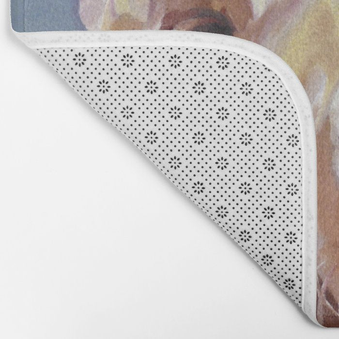 Golden Retriever Puppy Original Oil Painting Bath Mat Gallery Image 2