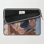 Golden Retriever Puppy Original Oil Painting Laptop Sleeve Gallery Image 2