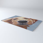 Golden Retriever Puppy Original Oil Painting Rug Gallery Image 3