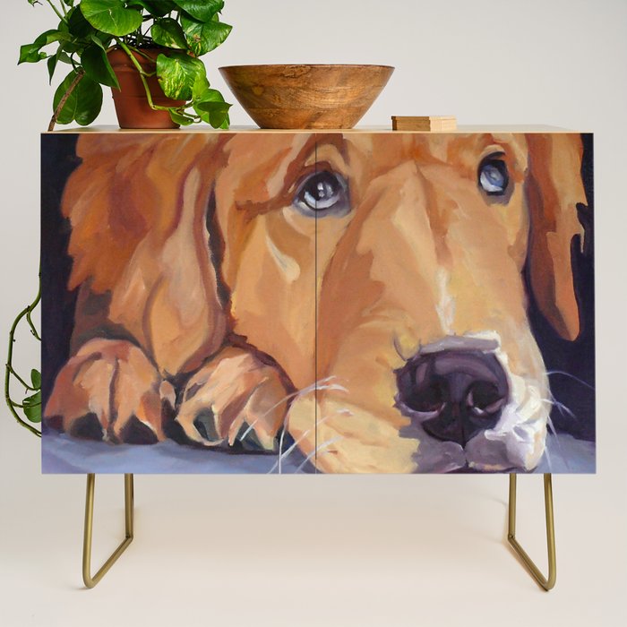 Golden Retriever Dog Portrait Credenza Gallery Image 1