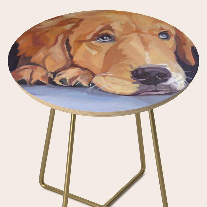 Golden Retriever Dog Portrait Side Table Gallery Image 2