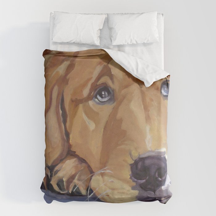 Golden Retriever Dog Portrait Duvet Cover Gallery Image 1