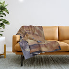 Golden Retriever Dog Portrait Throw Blanket Gallery Image 1