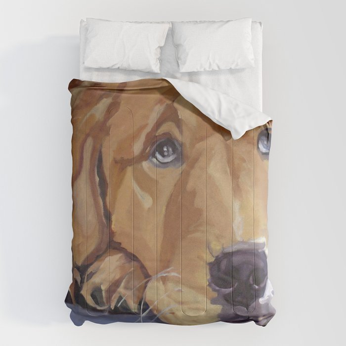 Golden Retriever Dog Portrait Comforter Gallery Image 1