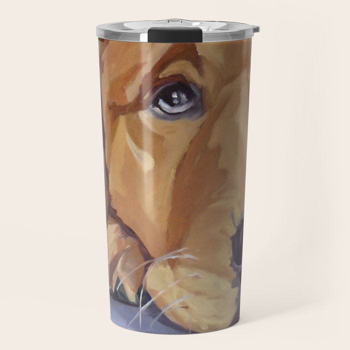 Golden Retriever Dog Portrait Travel Mug Gallery Image 1
