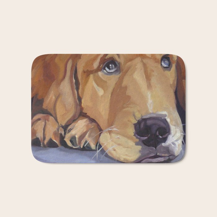 Golden Retriever Dog Portrait Bath Mat Gallery Image 1