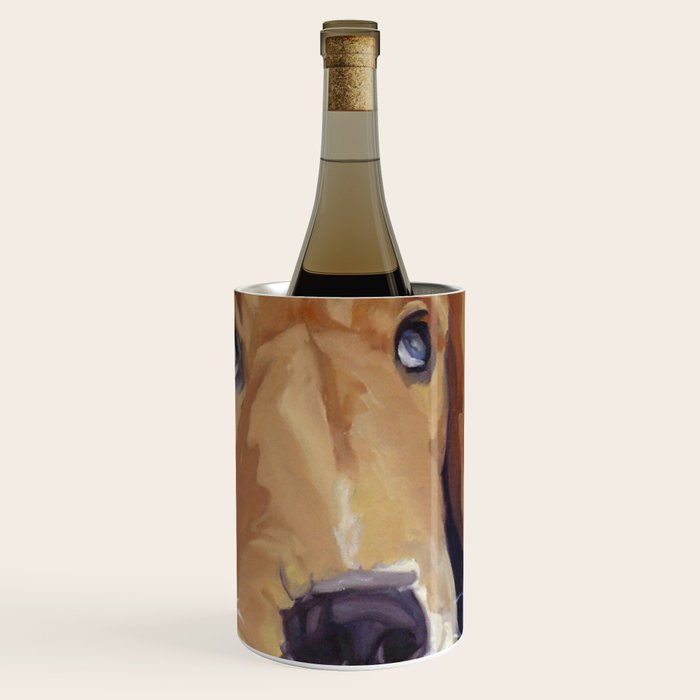 Golden Retriever Dog Portrait Wine Chiller Gallery Image 3