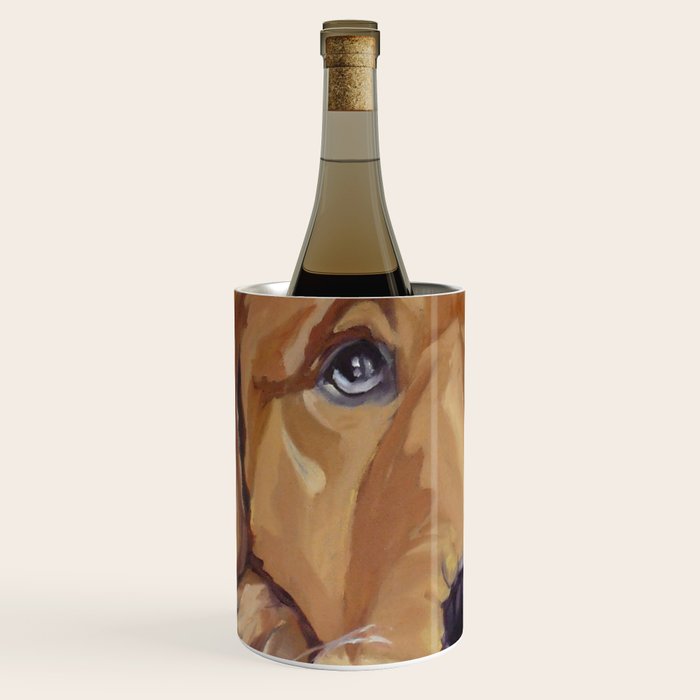Golden Retriever Dog Portrait Wine Chiller Gallery Image 1