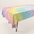 Pastel Tie Dye Tablecloth Gallery Image 1