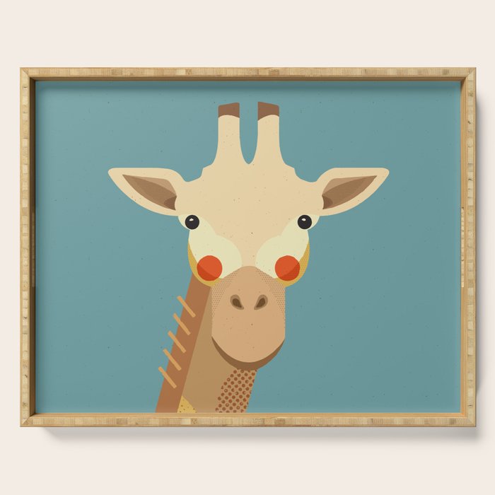 Giraffe, Animal Portrait Serving Tray Gallery Image 1