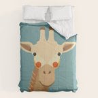 Giraffe, Animal Portrait Comforter Gallery Image 6