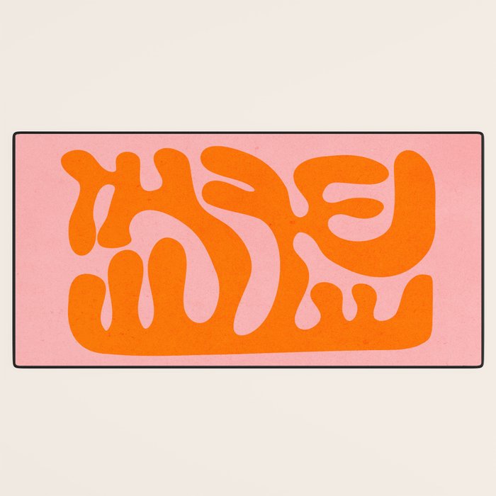 Tangerine & Sundown: Matisse Paper Cutouts 12 Desk Mat Gallery Image 3