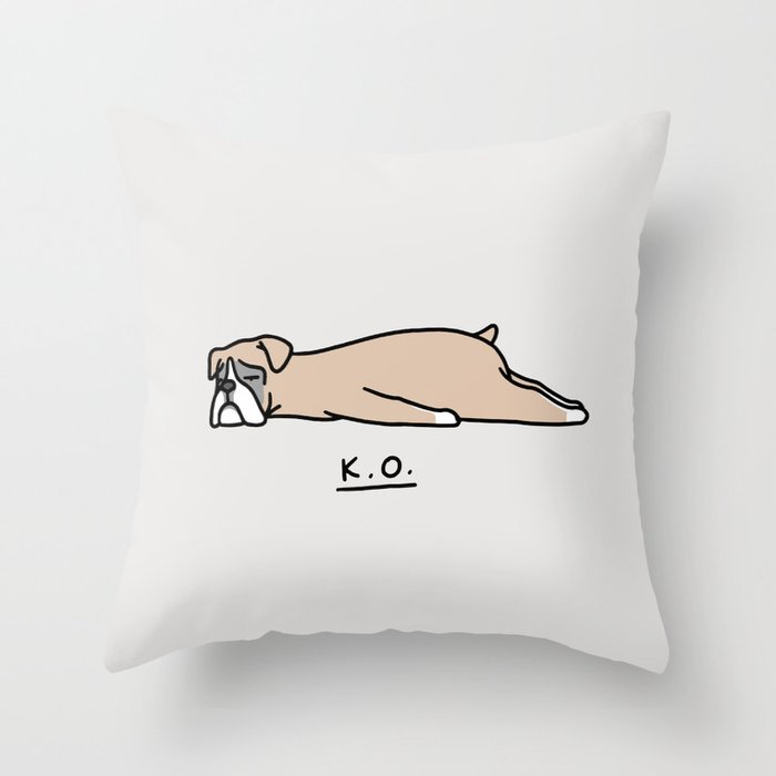 The Moody Puppies - Boxer Throw Pillow Gallery Image 6
