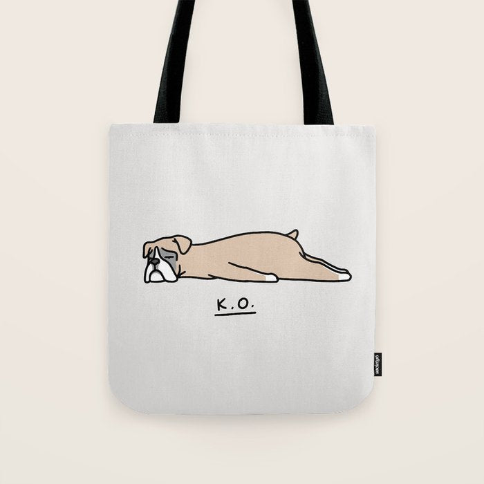 The Moody Puppies - Boxer Tote Bag Gallery Image 1
