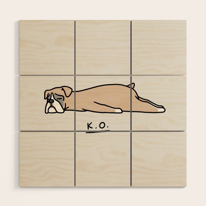The Moody Puppies - Boxer Wood Wall Art Gallery Image 1