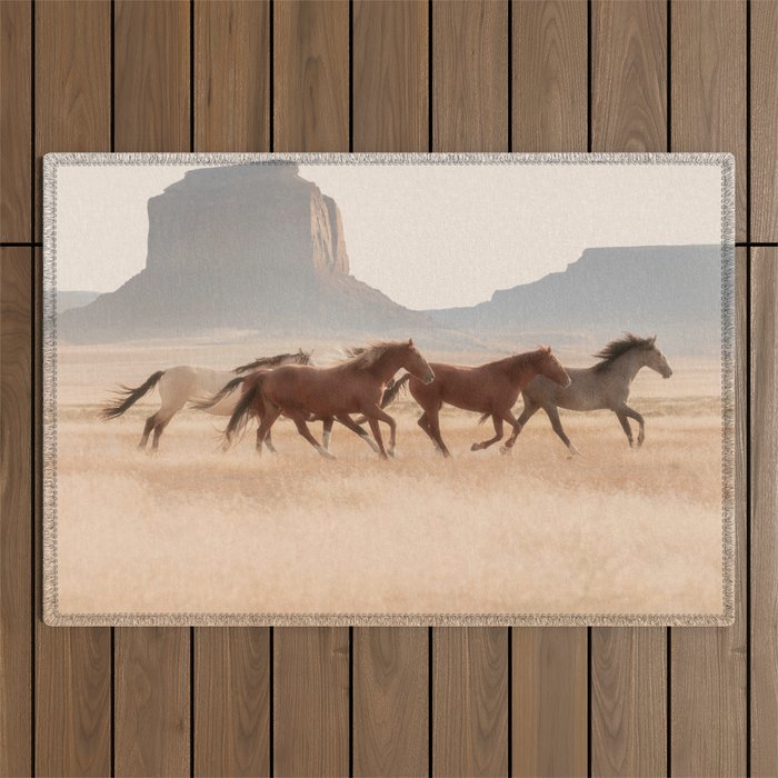 Southwest Horses Outdoor Rug Gallery Image 1