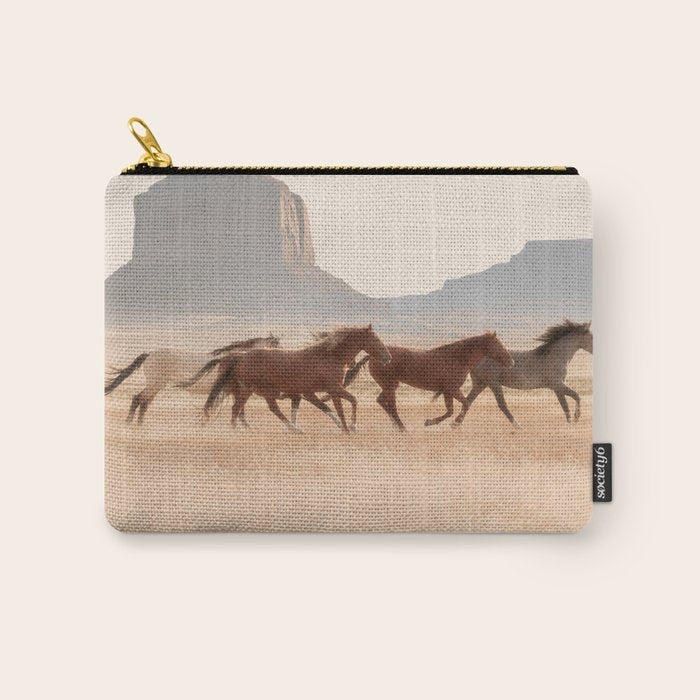 Southwest Horses Carry All Pouch Gallery Image 1