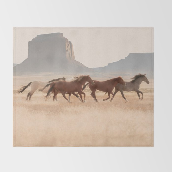Southwest Horses Throw Blanket Gallery Image 2