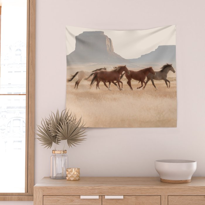 Southwest Horses Wall Tapestry Gallery Image 2