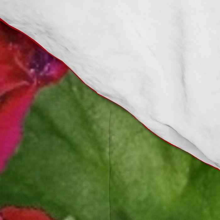 Decorative Red Flower Geraniums Green Leaves Abstract Comforter Gallery Image 4