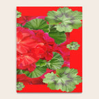 Decorative Red Flower Geraniums Green Leaves Abstract Notebook Gallery Image 4