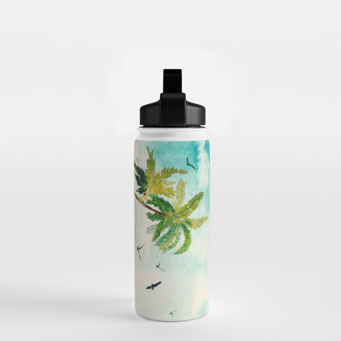 Palm Trees 1 Water Bottle Gallery Image 2
