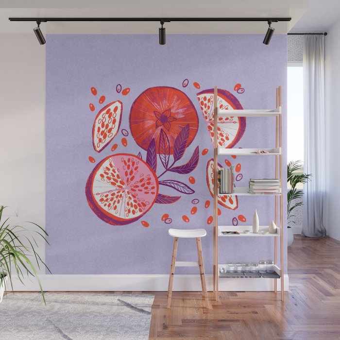 Pomegranate Fruit Still Life Wall Mural Gallery Image 1