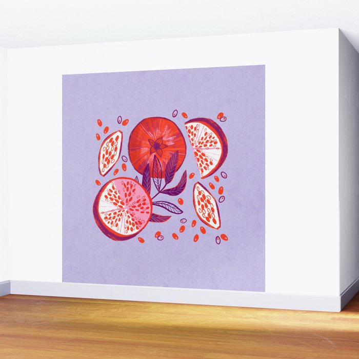 Pomegranate Fruit Still Life Wall Mural Gallery Image 2
