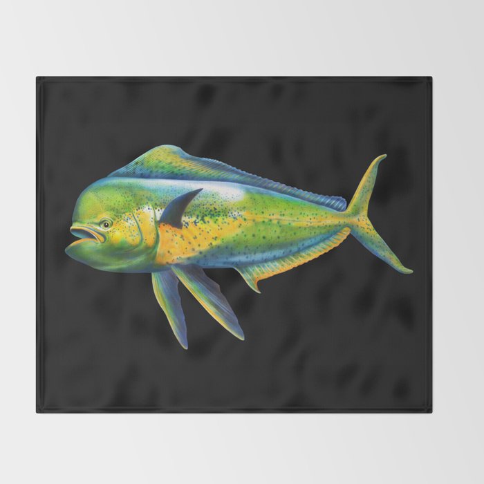 Mahi Mahi Throw Blanket Gallery Image 2
