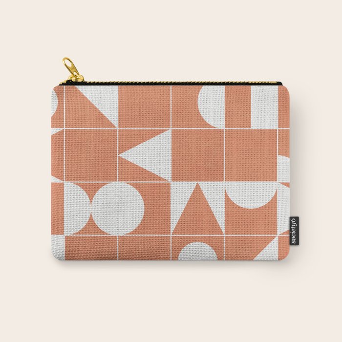 My Favorite Geometric Patterns No.14 - Coral Carry All Pouch Gallery Image 1