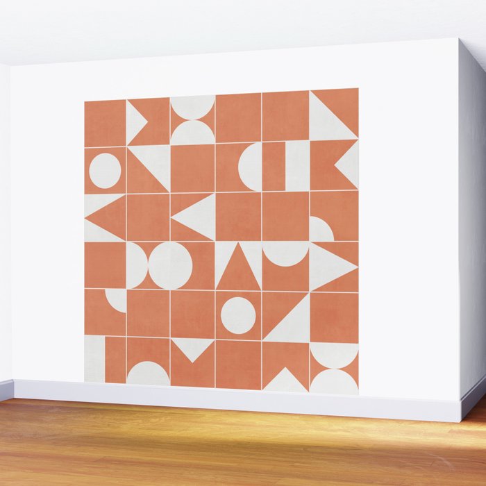 My Favorite Geometric Patterns No.14 - Coral Wall Mural Gallery Image 2